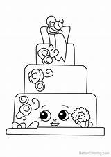 Cake Coloring Shopkins Wedding Pages Wendy Draw Drawing Printable Step Adults Kids Tutorials Color sketch template