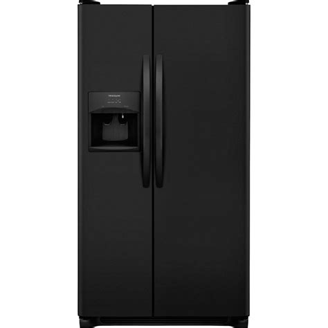 frigidaire  cu ft side  side refrigerator  black ffsste  home depot