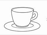 Coloring Mug Coffee Cup Pages Template Getdrawings sketch template