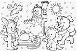 Winter Coloring Pages Clip Printable Wonderland Filminspector Holiday sketch template