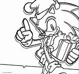 Coloring Sonic Suprise Box Hedgehog Wecoloringpage sketch template