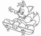 Tails Olympic Skateboard sketch template