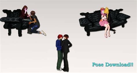 [mmd pose dl] tease couple pose pack download by aimeesa on deviantart