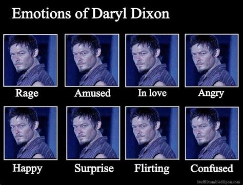 The Emotions Of Daryl Dixon Daryl Dixon Memes Daryl