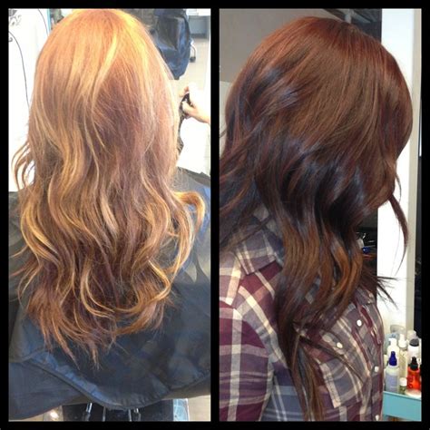 hair color before and after turned out lovely