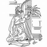 Tocando Arpa Davi Colorir Saul Grego Grega Tudodesenhos Afrodite Deusa sketch template