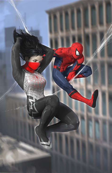 Artstation Silk And Spidey Mingchen Shen Silk Marvel Spiderman
