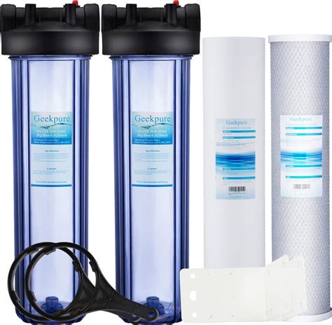 Geekpure 2 Stage Whole House Water Filter System W 20 Inch