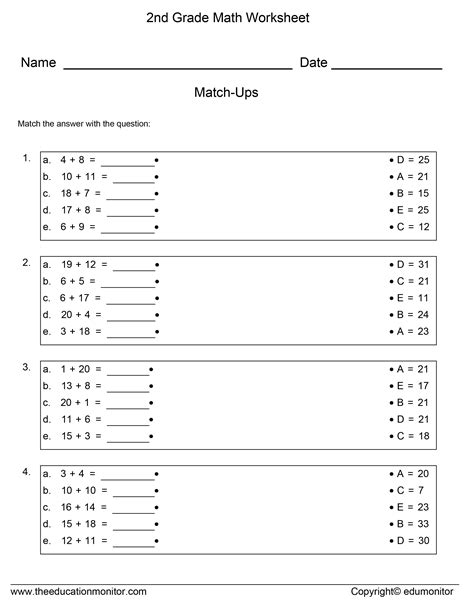 grade addition math worksheets practice learn