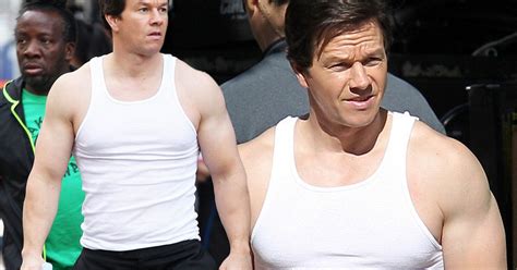 Mark Wahlberg Almost Bursts Out Of His Wife Beater While Filming In