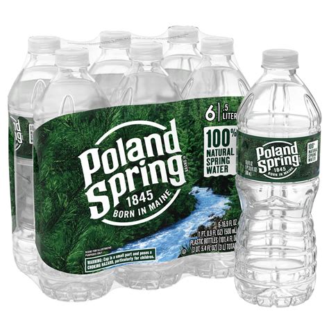 poland spring brand  natural spring water  ounce plastic