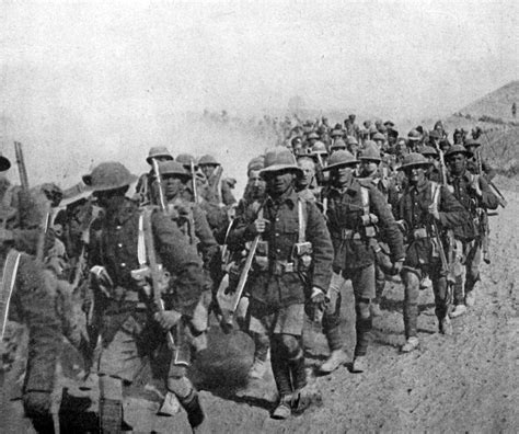 british troops   march  mesopotamian campaign world war  image  stock photo