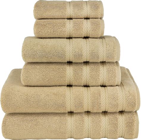 american soft linen turkish cotton luxury  piece bath towel set taupe walmartcom