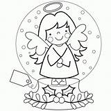 Coloring Snow Globe Pages Christmas Printable Globes Kids Straccia Marisa Designs Let Angel Noel Color Snowglobe Ausmalen Ages Winter Coloriage sketch template