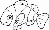 Clip Fish Clipart Fishes Cliparts Coloring sketch template