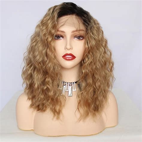 Lovestory Short Bob Synthetic Lace Front Wig Ombre Color