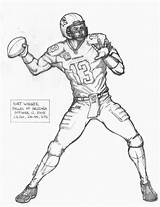 Coloring Pages Football Cowboys Dallas Player Nfl Ohio State Cardinals Panthers Drawing Helmet Arizona Cowboy Carolina Buckeyes Printable Players Print sketch template