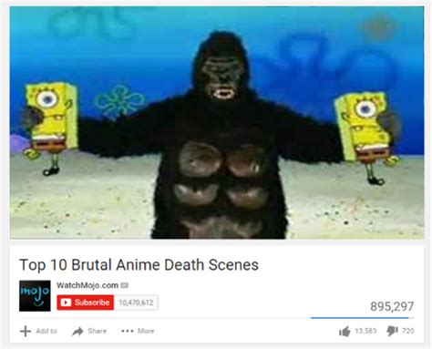 brutal death top  anime list parodies   meme