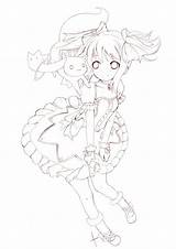 Madoka Magica Puella Magi Coloring Anime Pages Deviantart Lineart Bw Marker Zapisano Girl Choose Board sketch template