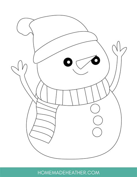 printable snowman coloring pages homemade heather