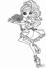 Coloring Ghoul Vondergeist Spectra Pages Sports Monster High sketch template