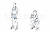Squat Exercise Spotebi Exercises Guide Hip Illustration Workout Illustrated Flexors Glutes Back Demonstration Instructions Proper Benefits Form Lower sketch template