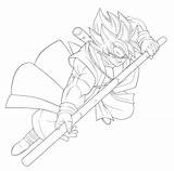 Goku Xeno Ssj sketch template