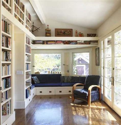 cozy reading bay window ideas  home library design contemporary family rooms home libraries