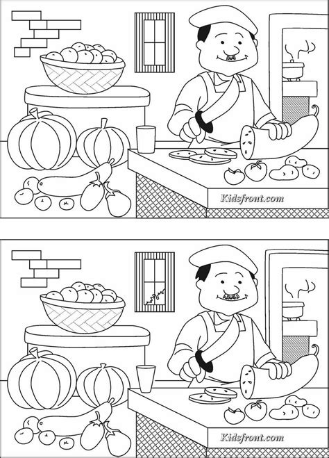 spot  difference coloring pages kids learning activities