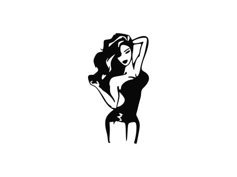Pin Up 3 Svg Pinup Girl Svg Pinup Silhouette Vector Lady Png Etsy