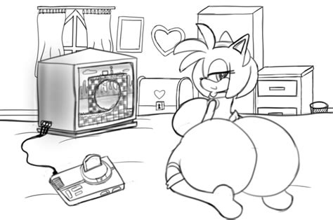 Rule 34 Amy Rose Anthro Big Ass Big Breasts Black And White Breasts
