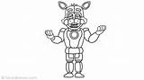Foxy Funtime Fnaf Sister Location Draw Coloring Pages Step Easy Nights Five Learn Print Freddy Drawing Freddys Drawings Sketch Choose sketch template