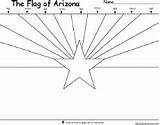 Arizona Flag State Map Enchantedlearning Printable Coloring Facts Flags Symbols States Usa sketch template