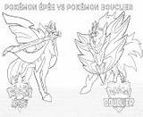 Pokemon Coloriage Bouclier Zamazenta Epee Legendaire Lumineux sketch template