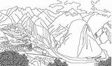 Coloring Andes Mountains 2506 78kb sketch template