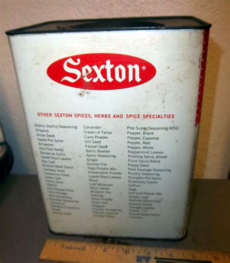 sexton bay leaves very large and colorful spice tin industrial size