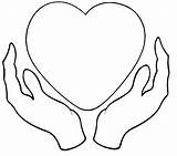 Hands Heart Cupped Hand Clipart Drawing Drawings Holding Outline Two Praying Open Clip Silhouette Cupping Draw Simple Template Clipartmag Logo sketch template