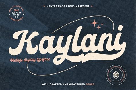 kaylani vintage script display typeface
