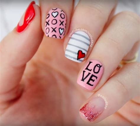 valentines day nails  fun  easy ideas     kids