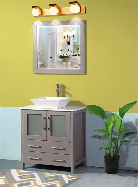 vanity art  inches single sink bathroom vanity cabinet  drawers