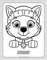 Patrol Everest Marshall Chase Dibujo Rubble Skye Ryder Coloringoo Patrulla Canina sketch template
