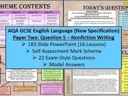 aqa paper  question  examples grade  english language paper   model answer