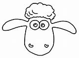 Shaun Coloring Pages Sheep Face Printable Kids Choose Board sketch template