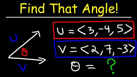 finding angle   vectors slidesharetrick