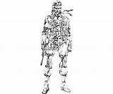 Metal Gear Coloring Snake Solid Characters Pages 21kb 667px sketch template