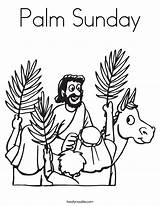 Palm Sunday Coloring sketch template