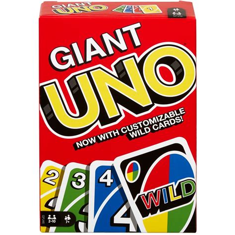 uno giant family card game   oversized cards walmartcom