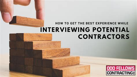 experience  interviewing potential contractors