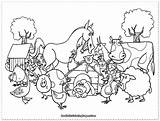 Farm Pages Coloring Printable Animals Getcolorings Animal sketch template