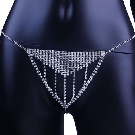new stonefans rhinestone body jewelry sexy underwear chain etsy